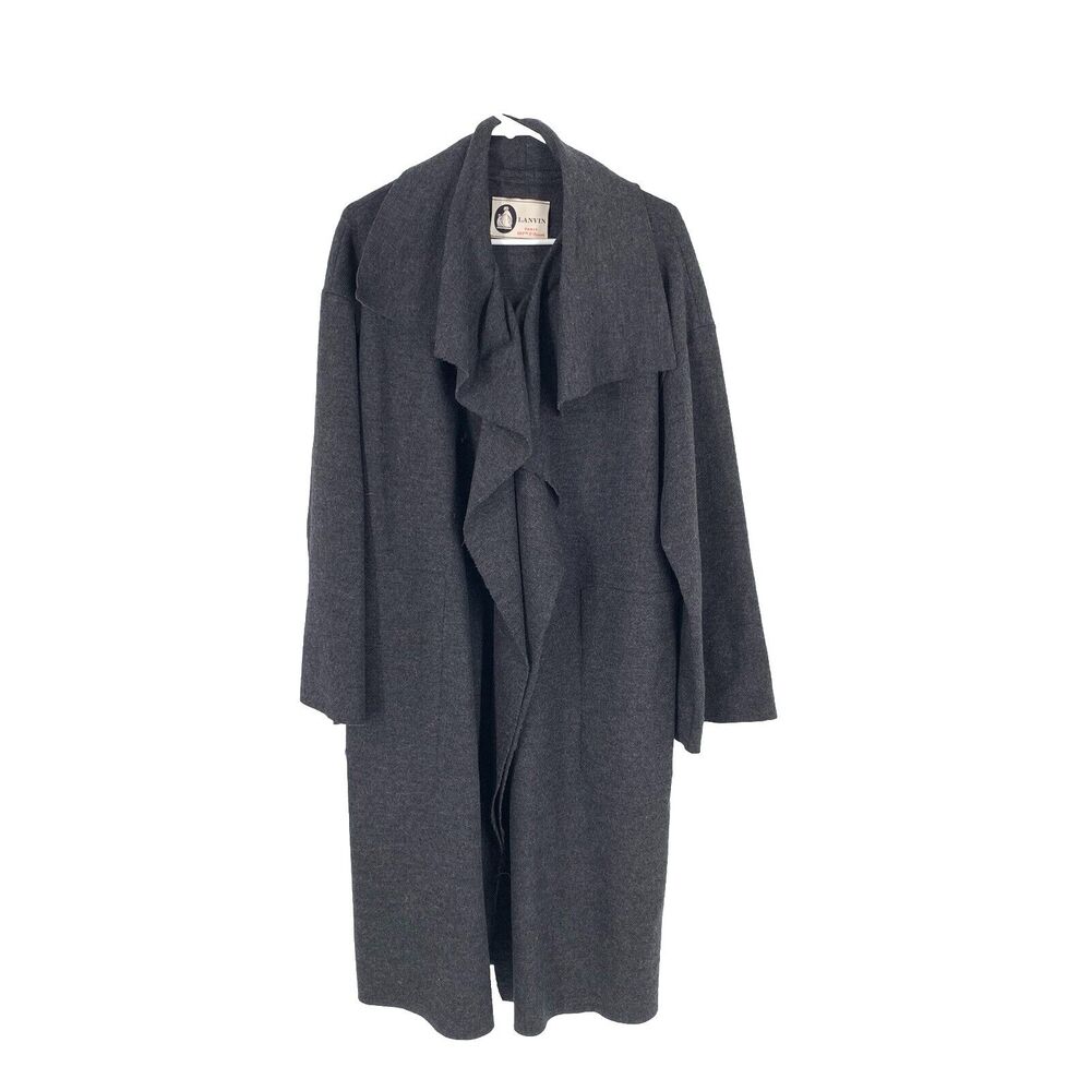 $4,000 Lanvin 100% Wool Long Full Length Luxury Dress Coat 38 FR 6 US Medium
